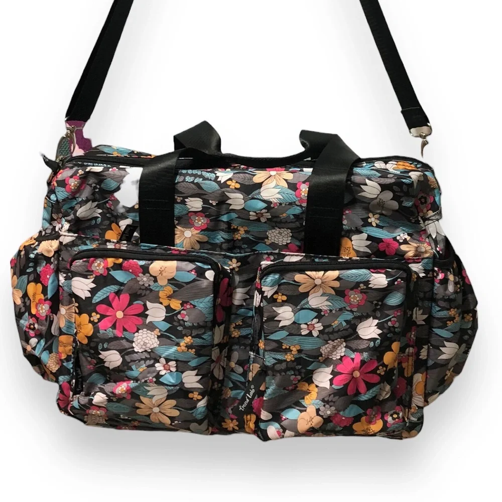 TREND LAB Floral Print Diaper Duffle Bag